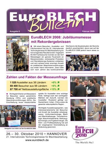 EuroBLECH 2008: Jubiläumsmesse mit Rekordergebnissen