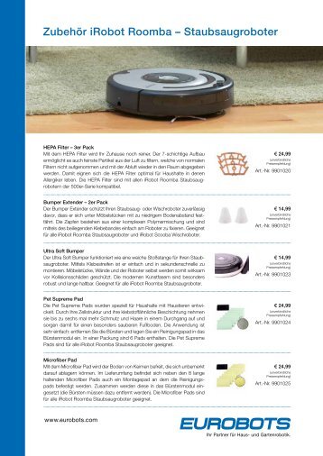 Zubehör iRobot Roomba – Staubsaugroboter - EUROBOTS