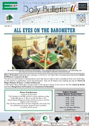 Open Pairs Qualification, Session 7 - European Bridge League