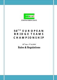 Rules & Regulations - European Bridge League