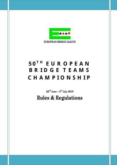 Rules & Regulations - European Bridge League