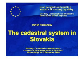 The Slovak Cadastral System