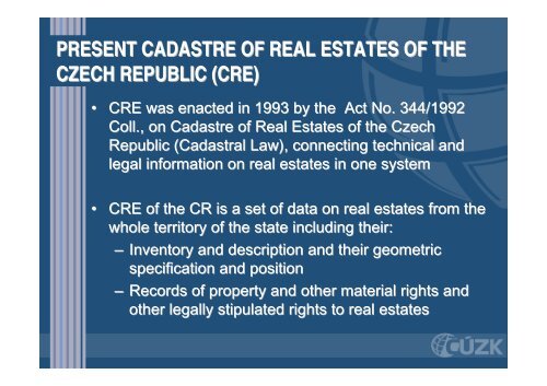 The Czech Cadastral System