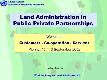 Land Administration In Public Private Partnerships