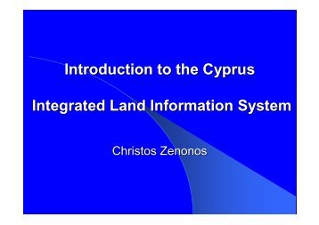 Introduction to the Cyprus Integrated Land Information System