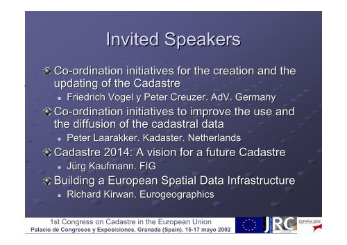 Seminar 2 - Permanent Committee on Cadastre in the European ...