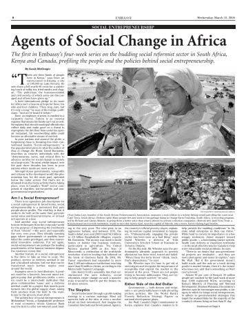 Agents of Social Change in Africa - Ashoka