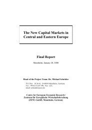 The New Capital Markets in Central and Eastern Europe - European ...