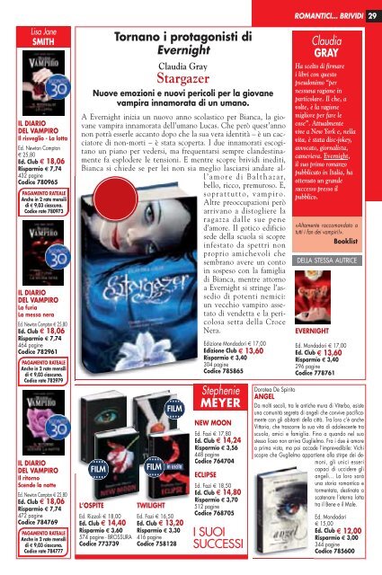 catalogo Euroclub n. XXX STAGIONE