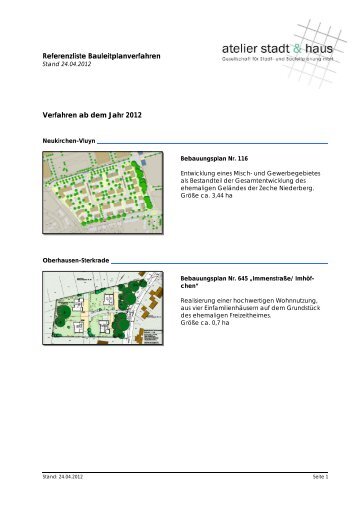 Referenzliste Bauleitplanung Mai 2012.pd[...] - atelier stadt & haus
