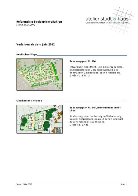 Referenzliste Bauleitplanung Mai 2012.pd[...] - atelier stadt & haus