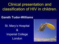 Clinical Presentation & Classification of HIV - Gareth ... - EuroCoord