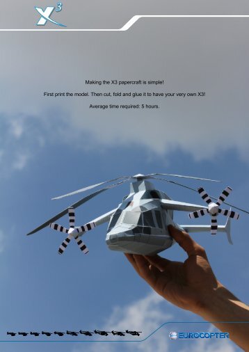 Making the X3 papercraft is simple! First print the model ... - Eurocopter