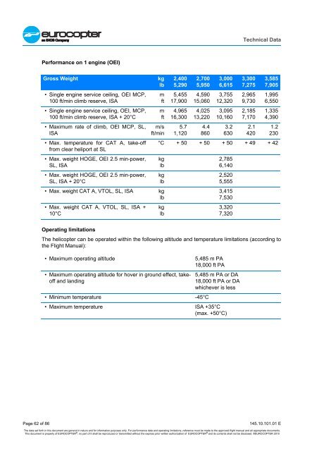 Table of content - Eurocopter