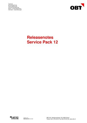Releasenotes Service Pack 12