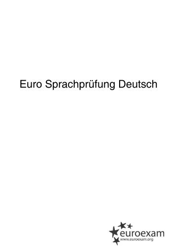 Euro Sprachprüfung Deutsch - Euroexam