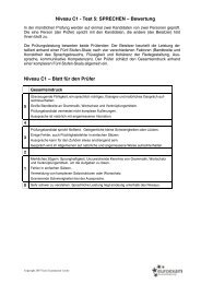 Niveau C1 - Test 5: SPRECHEN – Bewertung Niveau ... - Euroexam