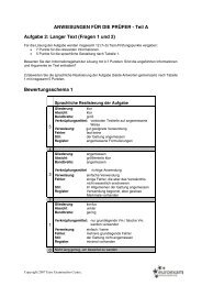 ANWEISUNGEN FÜR DIE PRÜFER - Teil A Aufgabe 2 ... - Euroexam