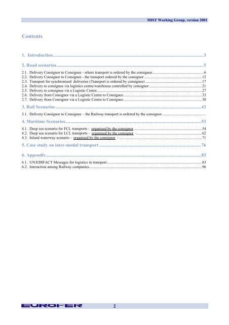 Multi Industry Scenarios for Transport - Eurofer