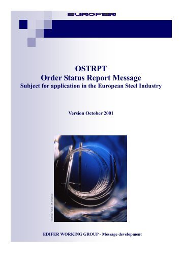 OSTRPT Order Status Report Message - Eurofer