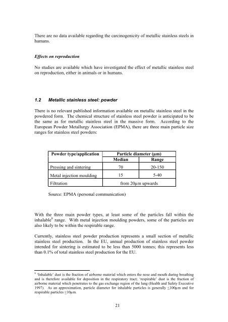 manufacture, processing and use of stainless steel - International ...