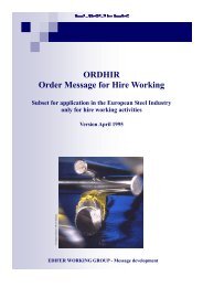 ORDHIR Order Message for Hire Working - Eurofer