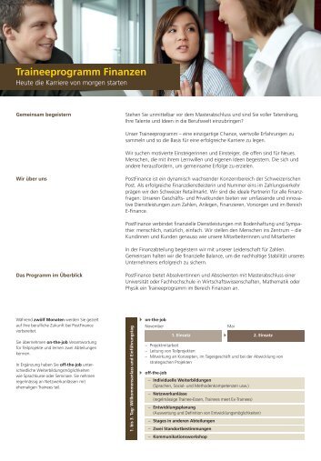 Traineeprogramm Finanzen