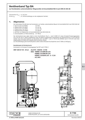 Ventilverband Typ BA - Eurofluid