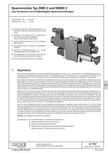 Spannmodule Typ SMD 2 und NSMD 2 - Eurofluid