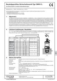Bauteilgeprüftes Sicherheitsventil Typ CMVX 2.. - Eurofluid