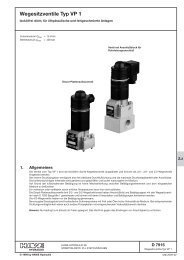 Wegesitzventile Typ VP 1 - Eurofluid