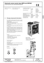 Hydraulic power packs type MPN and MPNW - Eurofluid
