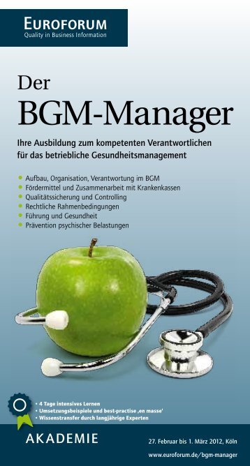 BGM-Manager - Euroforum