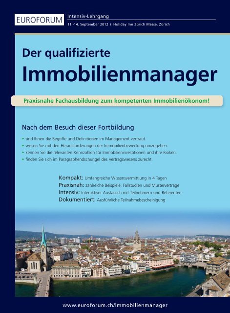 Der qualifizierte Immobilienmanager - Euroforum