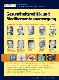 Gesundheitspolitik und Medikamentenversorgung - Euroforum