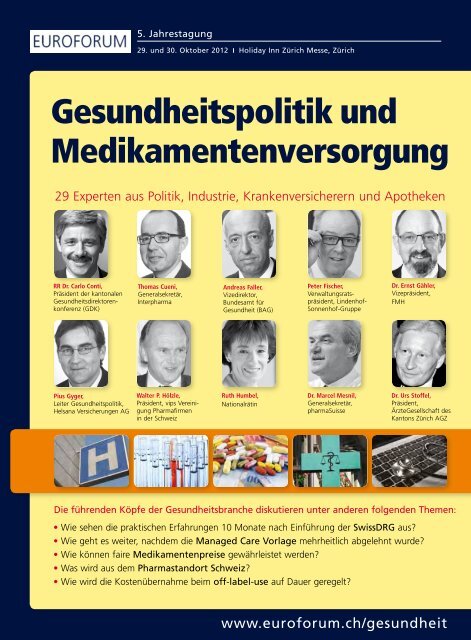 Gesundheitspolitik und Medikamentenversorgung - Euroforum