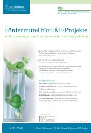 Fördermittel für F&E-Projekte - Euroforum