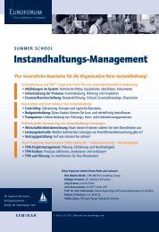 Instandhaltungs-Management - Euroforum