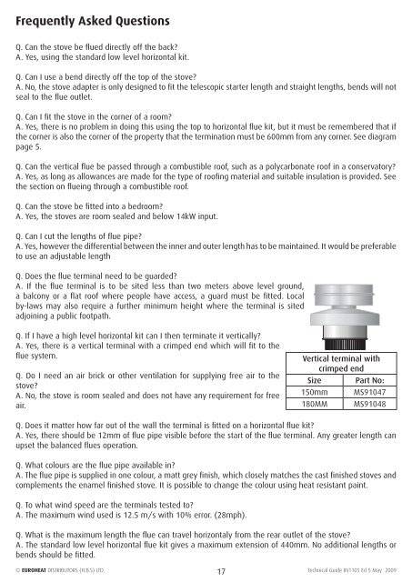 Gas Balanced Flue Guide - Euroheat