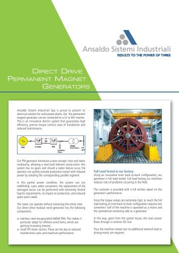 Technical Data Sheet - Wind - Ansaldo Sistemi Industriali