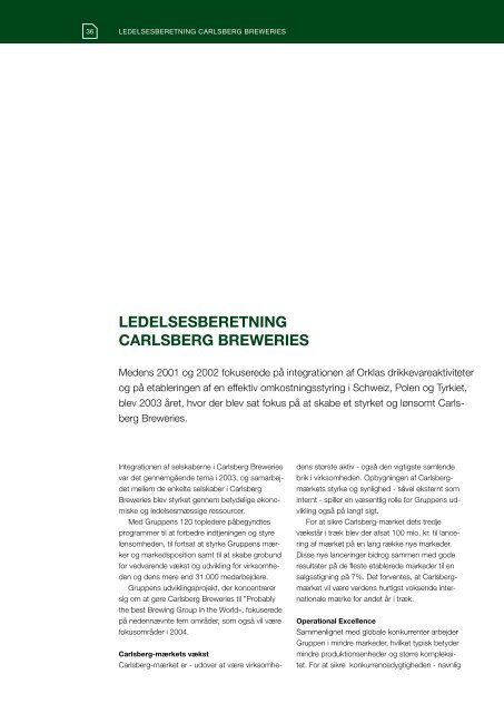 Årsrapport 2003 - Carlsberg Group