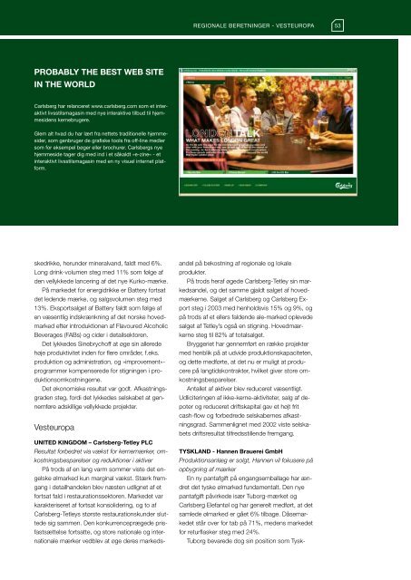 Årsrapport 2003 - Carlsberg Group