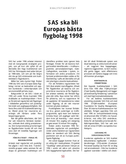 SAS Gruppens resultat före skatt 1996 blev 1815 (2632 ... - Euroland