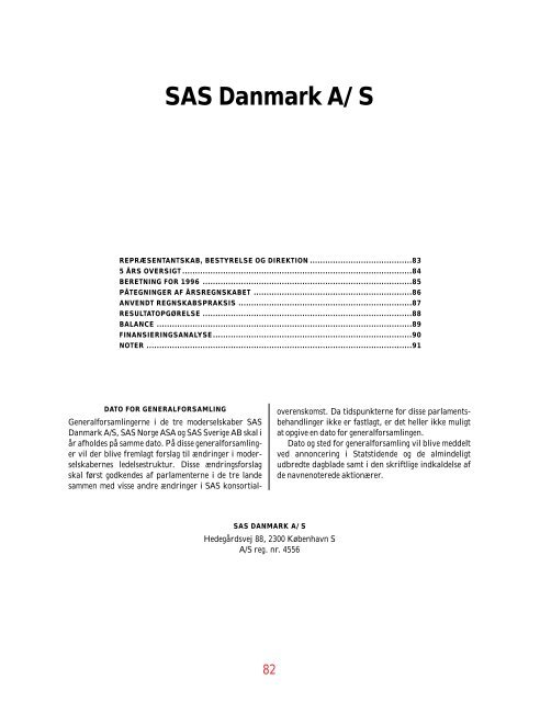 SAS Gruppens resultat före skatt 1996 blev 1815 (2632 ... - Euroland