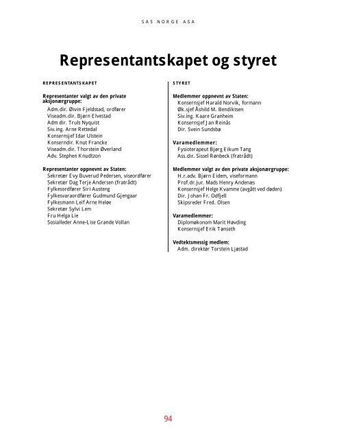 SAS Gruppens resultat före skatt 1996 blev 1815 (2632 ... - Euroland