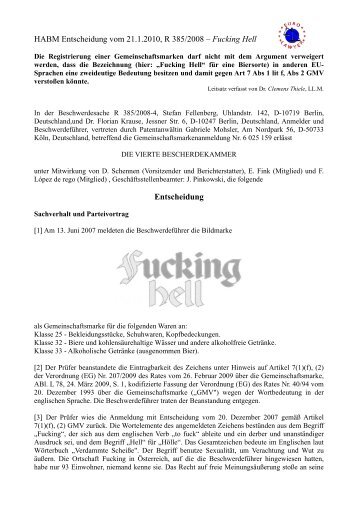 Fucking Hell - Eurolawyer.at