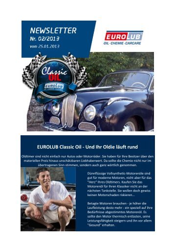 EUROLUB Classic Oil - Und Ihr Oldie läuft rund