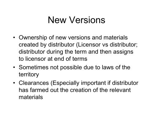 Distribution Agreements and Current Industry Trends for the ...