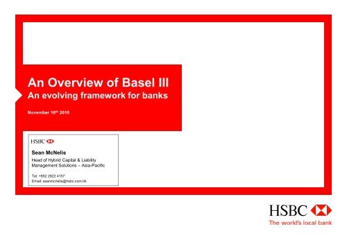 An Overview of Basel III - Euromoney Conferences