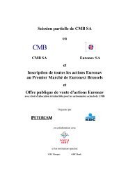 Prospectus de la Scission Partielle entre CMB et ... - Euronav.com